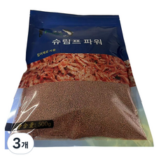 Fishing고고 새우함량이 풍부한 잉어/향어/붕어 떡밥 슈림프파워, 3개, 500g