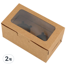 투명창 머핀 상자 컵케이크 타르트 (20P), 2개, T-브라운 2구(20P)