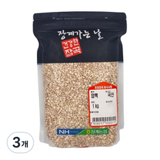 [농협] [25년산] 장수 장계농협 국산 압맥 (눌린 보리), 3개, 1kg