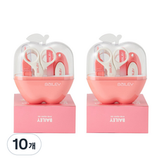 베일리 아기손톱깎이 5종 세트 애플케이스, 10개, 핑크