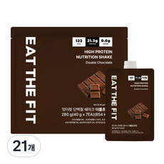 델리스푼 단백질 쉐이크 잇더핏 더블초코맛, 40g, 21개 40g, 21개