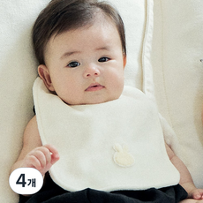 로맘틱스 테리빕 아기 턱받이 타올 침받이 빅사이즈, 4개, 1개입, 펄