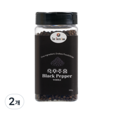 더테이스트랩 요리용 후추 통후추 알후추 흑후추 홀, 2개, 220g