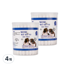 와우 애견전용면봉 80p 4개, 80개입