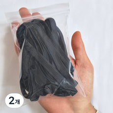 골지 납작 허리고무줄 바지고무줄 고무밴드, 2개, 10MM(블랙) 10yard