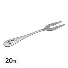 리본스마일 올샤틴 스텐 꼬지 포크 160mm (10개묶음) / 바베큐포크 꼬치포크 디저트포크, 20개 20개