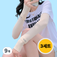 아이디앤 여성 쿨토시 자외선차단 손등커버형, 아이보리, 9개
