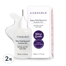 어도러블 필오프 베이스젤 전용 아세톤프리 리무버, 2개, 투명 50ml