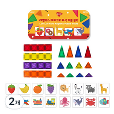 레벨릭스 마이크로 자석 +퍼즐 16종, 2개, 단품