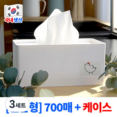 불효자 뽑아쓰는 키친타올 무표백 무형광 리필 대용량 주방용, 3세트, 700개입