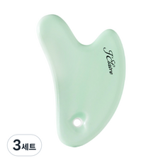 제이끌레르 세라믹 괄사 마사지기 경락 림프 순환, 파스텔그린, 3세트