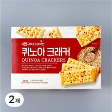 4번구워 더 바삭한 퀴노아 크래커, 2개, 340g