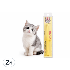 마인드업 냥코케어 실키마이크로헤드 고양이 칫솔 잇몸이 약한 고양이용, 2개