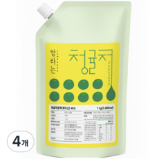 다나푸드 제주도 100프로 착즙원액 홈카페 업소용 청귤차 청귤에이드 탐라는 청귤청, 4개, 900ml