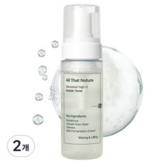 올댓네이쳐 스킨 버블 마스크 팩 토너 8대 임상시험 완료, 2개, 150ml