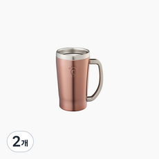 도시샤 온도존 프리징 익스트림콜드 맥주컵, 420ml, 핑크