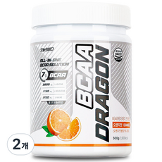 오늘의바디 BCAA드래곤 필수아미노산 보충제 오렌지맛, 2개, 500g