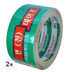 48mm 청테이프/면테이프 초강력 박스포장 접착력이 우수한 국내산 제품, 2개