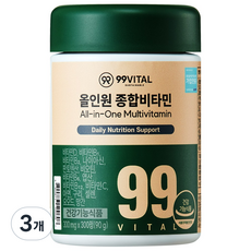 99바이탈 올인원 종합비타민, 3개, 300정