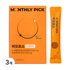 먼슬리픽 고소한 곡물 발효 비오효소, 3개, 15회분