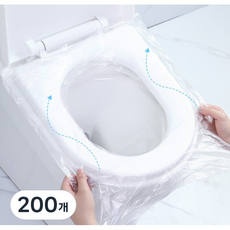 여행용 1회용 위생 방수 변기 시트 커버, 비닐형, 200개