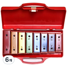 명창 실버스타 공명 실로폰8키(적색)음계분리형 무지개 칼라음판, 6개, 적색, 8판