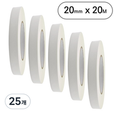 아트위브 마스킹 테이프 종이테이프 아이보리 20mm, 25개