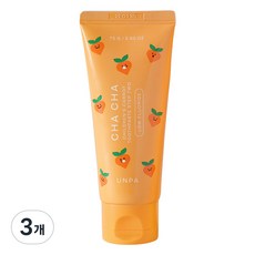 언파 차차 캐롯 키즈 2단계 저불소 제주 유기농 당근 비건 어린이치약, 75g, 3개