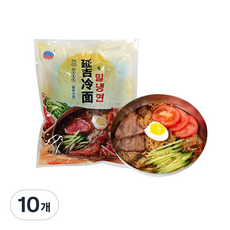 (배터짐) 조리예 특색 연길냉면 조선냉면(육수 소스포함), 525g, 10개
