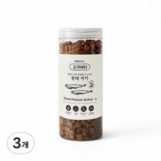 고기파티 강아지 영양간식 가수분해 져키트릿, 3개, 1kg, 황태