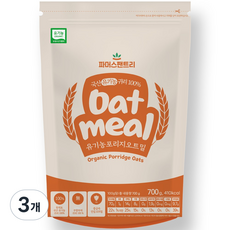 파머스팬트리 국산 유기농 포리지 오트밀 압착귀리 이유식 오나오, 3개, 700g