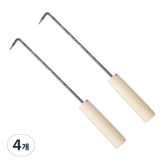 카시안 비닐 갈고리(마늘손) 중(30cm) KA 다용도 갈쿠리 갈퀴, 4개