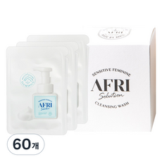애프리 여성청결제 파우치 휴대용청결제 1BOX 천연 약산성성분 개별포장 여행용청결제 (프로폴리스 함유), 60개, 3ml