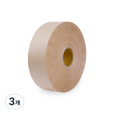 친환경 종이 물테이프 검 크라프트 국내 공장 제조 50MM 180M 1개입, 3개