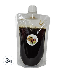 한국의 맛 밤꿀향 자연숙성꿀 휴대형 Korean delicious honey, 3개, 250g