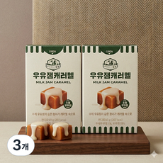 제주 아침미소목장 우유잼 캐러멜 수제우유잼 캔디 제주도기념품, 3개, 50g