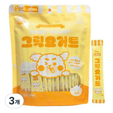 펫라벨 강아지츄르 영양간식, 그릭요거트, 360g, 3개