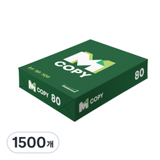 MCOPY 80gsm 복사용지, A4, 1500개