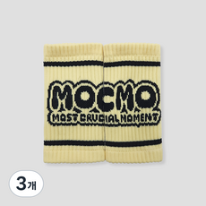 MOCMO 손목아대 스웻밴드, 3개, 옐로우