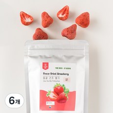 무설탕 무첨가 딸기 100% 동결건조 딸기칩, 50g, 6개