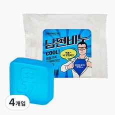 남편비누5퍼센트 남성용 쿨링 비누체취제거 체온 저감 효과, 100g, 4개입