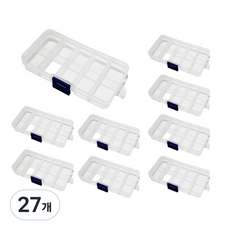 JG산업 10칸 보관함 악세사리 찌통 멀티보관 미끼함 박스 보관함 투명 9개, 27개