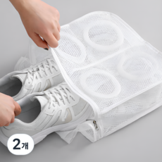 세요나 손상방지 신발전용 운동화 세탁망, 화이트, 2개