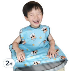 벨베이비 식탁일체형 방수 턱받이 나시 부분커버, (리뉴얼)강아지, 2개, 1개입