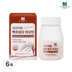 미라클루틴 프리미엄 맥주 효모 비오틴, 6개, 60정