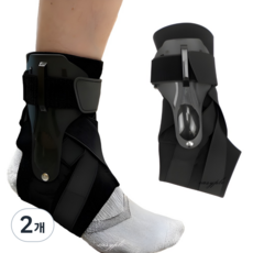 이지플 라이프 테이핑 방식 탄력 밴드 커버 발목 보호대, 2개, 블랙