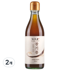 참기름 저온압착 통참깨100% 참두름 방앗간, 2개, 350ml