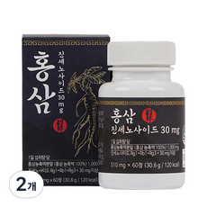 이림 6년근 홍삼 진세노사이드 30mg 30.6g, 60정, 2개