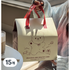 메리멜팅 케이크 보냉백 1호 2호, 15개, 아이보리 15개, 아이보리