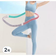리브에어 훌라후프 다이어트 스프링 뱃살, 2개, 보라계열, 1.5kg